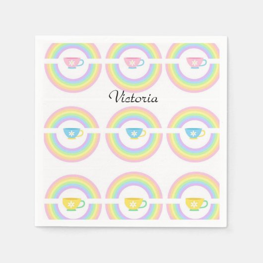 Papieren luiers, regenboog servet (Voorkant)