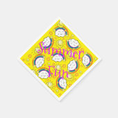 Papieren luiers, regenboog, zon, wolken, zomervlie servet (Hoek)