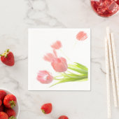 papieren luiers Retro roze tulp Servet (Insitu)