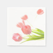 papieren luiers Retro roze tulp Servet (Voorkant)