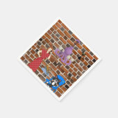 Papieren luiers, Retro Woman Cat Servet (Hoek)