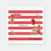 Papieren luiers, rode en witte strippers servet (Voorkant)