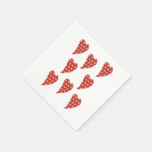 Papieren luiers, rode harten pokadot Napkins Servet (Hoek)