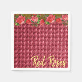 Papieren luiers, rode rozen servet (Voorkant)