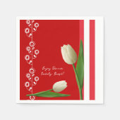 Papieren luiers, roodbruin en wittestripe-luiers servet (Voorkant)