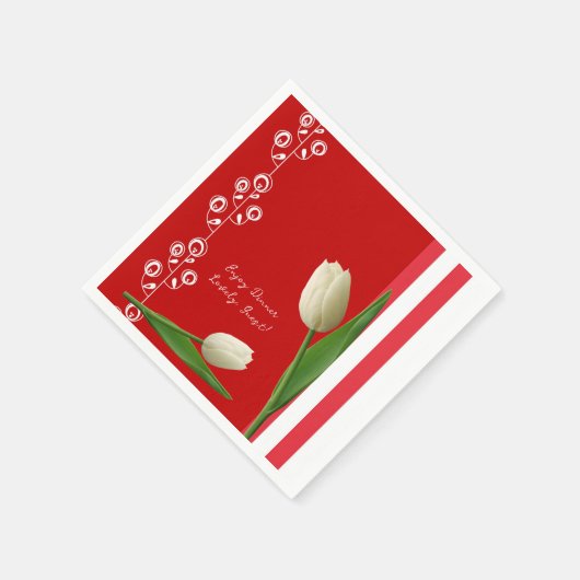 Papieren luiers, roodbruin en wittestripe-luiers servet (Hoek)