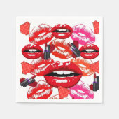 Papieren luiers, roze en rode luiers servet (Voorkant)