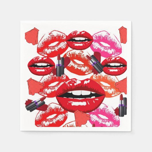 Papieren luiers, roze en rode luiers servet (Voorkant)