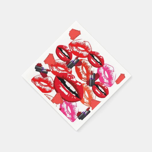 Papieren luiers, roze en rode luiers servet (Hoek)