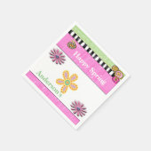 Papieren luiers, roze groene luiers servet (Hoek)