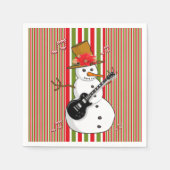 Papieren luiers, Snowman Red Green White Stripe Servet (Voorkant)