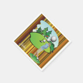 Papieren luiers, Stripe Golfer Golf Balls Servet (Hoek)