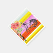 Papieren luiers, Stripe Victoriaans vrouw Servet (Hoek)