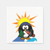 Papieren luiers, Surfer Penguin Servet (Voorkant)