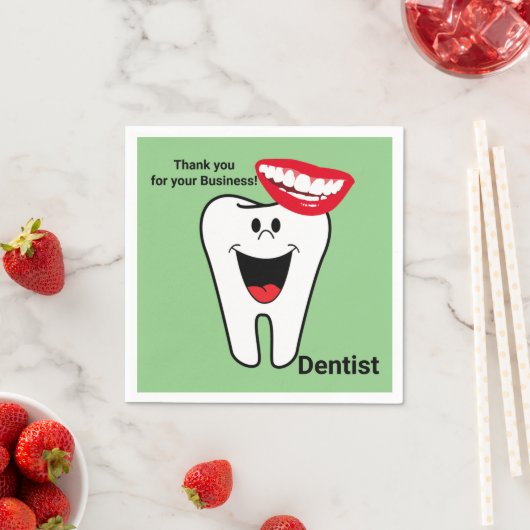 Papieren luiers, Tooth Smile Green Servet (Insitu)