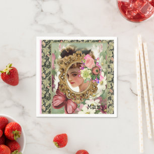 Papieren luiers, Victoriaans Floral Servet