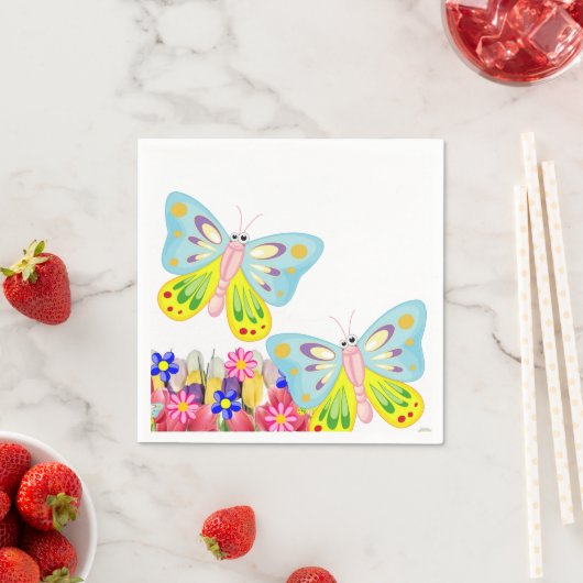 Papieren luiers, vlinderbloemigen Napkins Servet (Insitu)