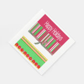 Papieren luiers, vrolijk kerstfeest Prettige feest Servet (Hoek)