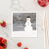 papieren luiers wit schattig Rustische sneeuwkerst Servetten (Insitu)