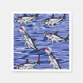 Papieren luiers, zeehaaien servet (Voorkant)