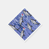 Papieren luiers, zeehaaien servet (Hoek)