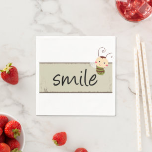 Papieren luiers, zeemeerbladige beige beige Floral Servet