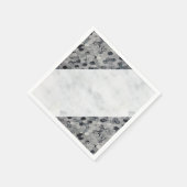 Papieren luiers, zilver servet (Hoek)