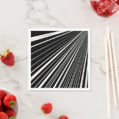 Papieren luiers, zwart en wit streep servet (Insitu)