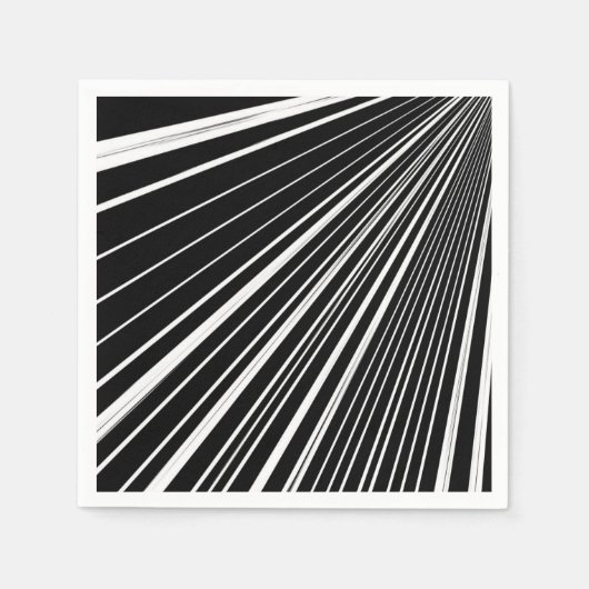 Papieren luiers, zwart en wit streep servet (Voorkant)