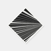 Papieren luiers, zwart en wit streep servet (Hoek)