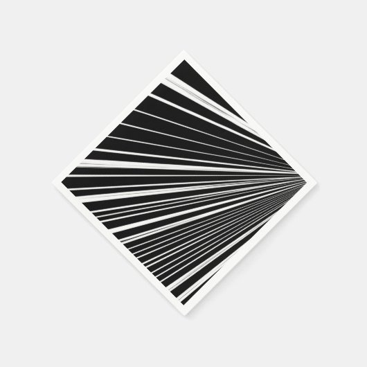 Papieren luiers, zwart en wit streep servet (Hoek)