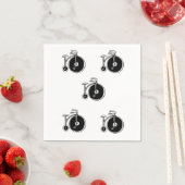 Papieren luiers, zwarte en witte fietsen,  servet (Insitu)