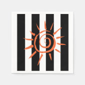 Papieren luiers, zwarte en witte ster servet (Voorkant)