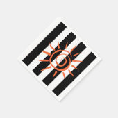 Papieren luiers, zwarte en witte ster servet (Hoek)