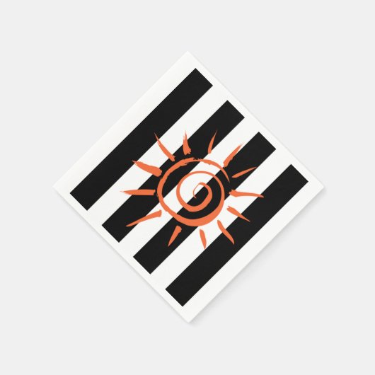 Papieren luiers, zwarte en witte ster servet (Hoek)