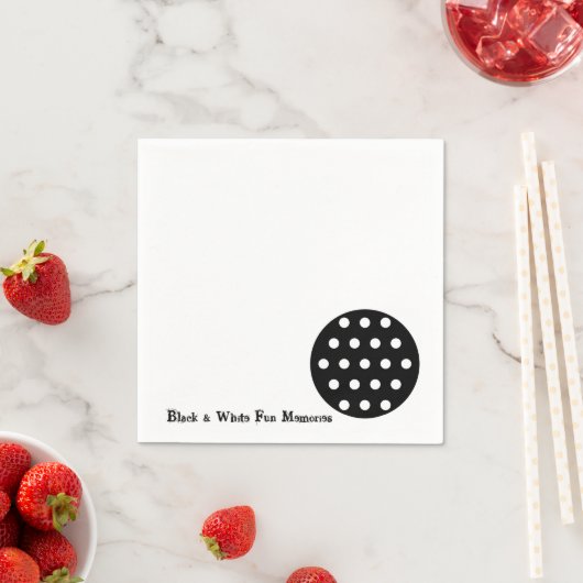 Papieren luiers, zwarte en witte vun herinneringen servet (Insitu)