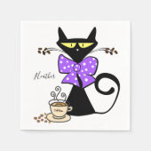 Papieren luiers, zwarte kattekoffie servet (Voorkant)