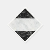 Papieren luiers, zwarte witte marmer servet (Hoek)