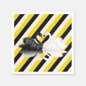 Papieren luiers, zwarte witte witte streep servet (Voorkant)