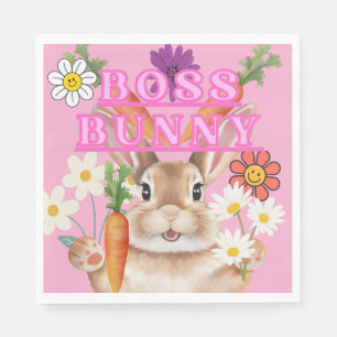Papieren lunch servet, baas Bunny Servet