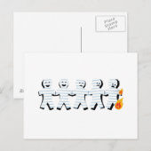 Papieren mensen branden briefkaart (Voorkant / Achterkant)