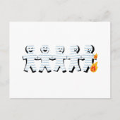 Papieren mensen branden briefkaart (Voorkant)