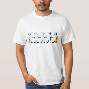 Papieren mensen branden t-shirt