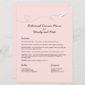 Papieren menukaart (Voorkant / Achterkant)