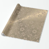 Papieren modern patroon op Nacre Metallic Cadeaupapier (Uitgerold)