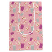 Papieren Mokken en donuts roze Medium Cadeauzakje (Achterkant)