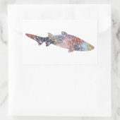 papieren mozaïek haai Sticker (Tas)