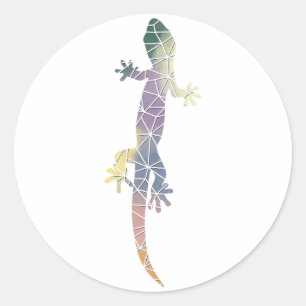 papieren mozaïek hagedis Sticker