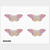 papieren mozaïek vlinder Sticker (Vel)
