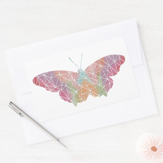 papieren mozaïek vlinder Sticker (Envelop)